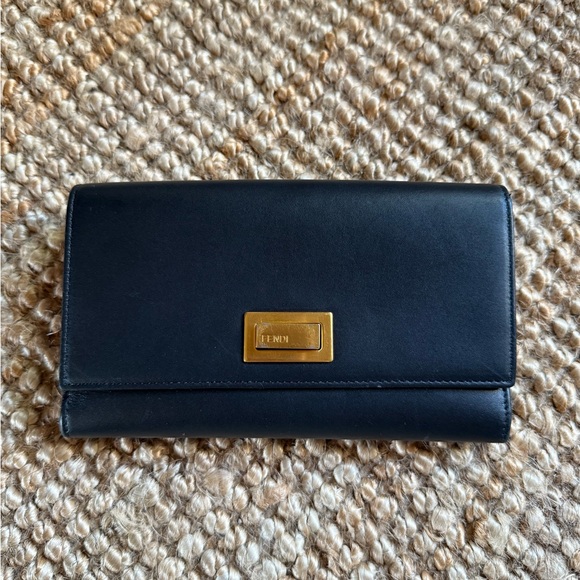 Fendi Black Peekaboo Soft Leather with Gold Detail and Red interior. - Picture 1 of 12